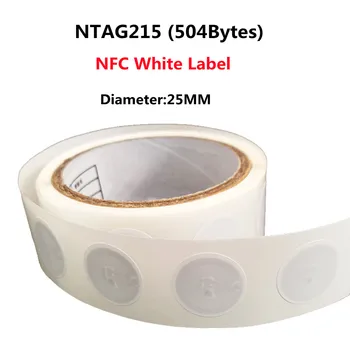 50/100 бр NTAG215 NFC Стикер За TagMo Forum Type2 NFC Етикети Етикети Етикет Влажна Инкрустация Ntag 215 NFC Етикети и RFID-Етикет