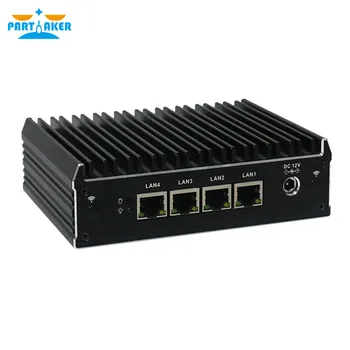 Partaker C3 Intel AES-NI J3160 pfSense Mini PC Server Nuc Безвентиляторный защитна Стена Barebone Micro Техника с 4 Gigabit lan