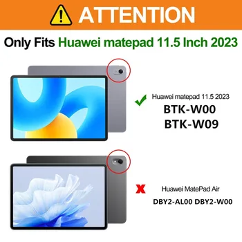 За Huawei Matepad 11.5 Калъф 2023 11,5 инча Trifold от Изкуствена Кожа Задната Поставка за таблет Funda за MatePad 11,5 Калъф BTK-W00 BTK-W09