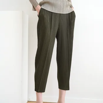 Минимализъм Репички панталони Летни обикновена нагънат ежедневни дамски панталони