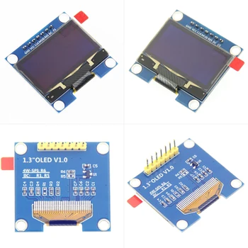 RCmall 1,3-инчов OLED-дисплей Модул 128X64 SH1106 SPI IIC Интерфейс Бяло/Синьо за Arduino Raspberry Pi STM32 51