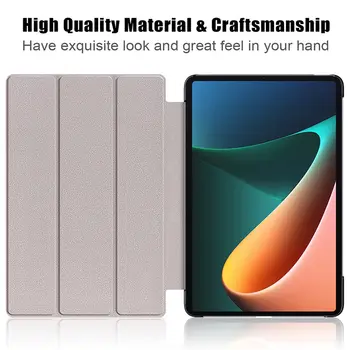 Калъф за Xiaomi Pad 5/Pad 5 Pro 11 инча 2021 Тънък таблет Кожен калъф със стойка Защитния магнитен калъф Smart Folio Cover