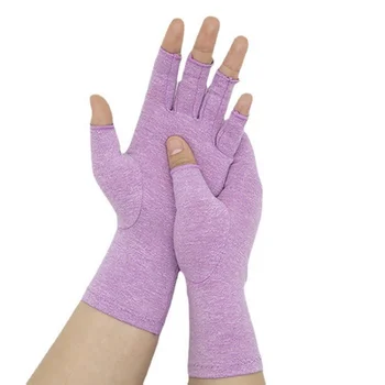 Компресия ръкавици от артрит, поддържаща терапия китката, гривна, компресия ръкавици на половината от палеца, които правят болки в ставите, велосипедни ръкавици
